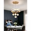 Light Luxury Dining Room Chandelier Designer Modern Minimalist Art Three-head Nordic Bedroom Round Table Dining Room Lamp
