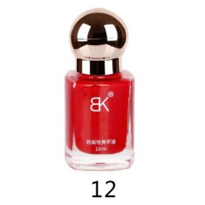 Color Nail Polish No Bake Oily Lasting Non-peelable Large Capacity Nail Care Nude Color Square Bottle 15ml