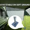 2 Pezzi Piastre di Supporto per Tenda da Camper, Adatte per Omnistor, Base Stabilizzatrice Pesante, Adatte per Terreno Morbido, Accessori per Camper da Campeggio