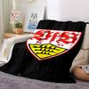 VfB Stuttgart Football Club Flannel Throw Blanket, Soft Warm Sofa Bed Cover, Soccer Fan Home Decor Gift for Living Room Bedroom