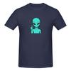 Zorgo Alien Thumbs Up Funny Space Alien Approval Sticker Slim Fit Tshirt Casual And Relaxed Solid Colors Short Sleeve