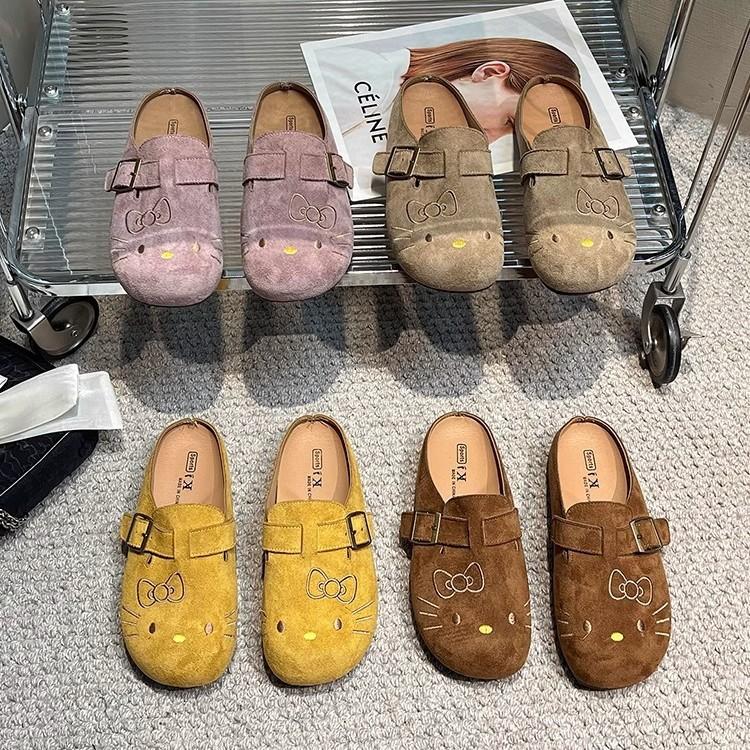 

Casual small cute cartoon bag head half slippers women s spring new comfortable lazy slippers 40