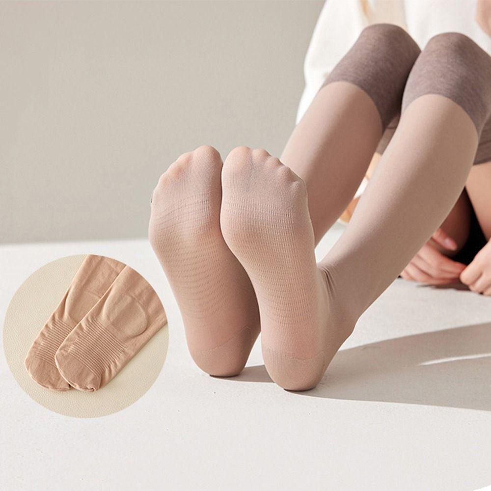 JK Knieschutz Einfarbig Für Damen Damenstrümpfe Wadenstrumpf Kniehohe Socken Damen Strümpfe
