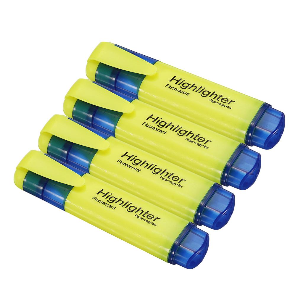 4/6Pc Highlighter Fluorescent Pen Broad Tip Writing Marker Pens for Art Drawing Doodling Marking Office Stationery School Supply