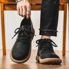Herren Retro Kurze Stiefeletten Schuhe Mode Lässige Fahrschuhe Schwarz Braun Weite Kopfschuhe Übergröße