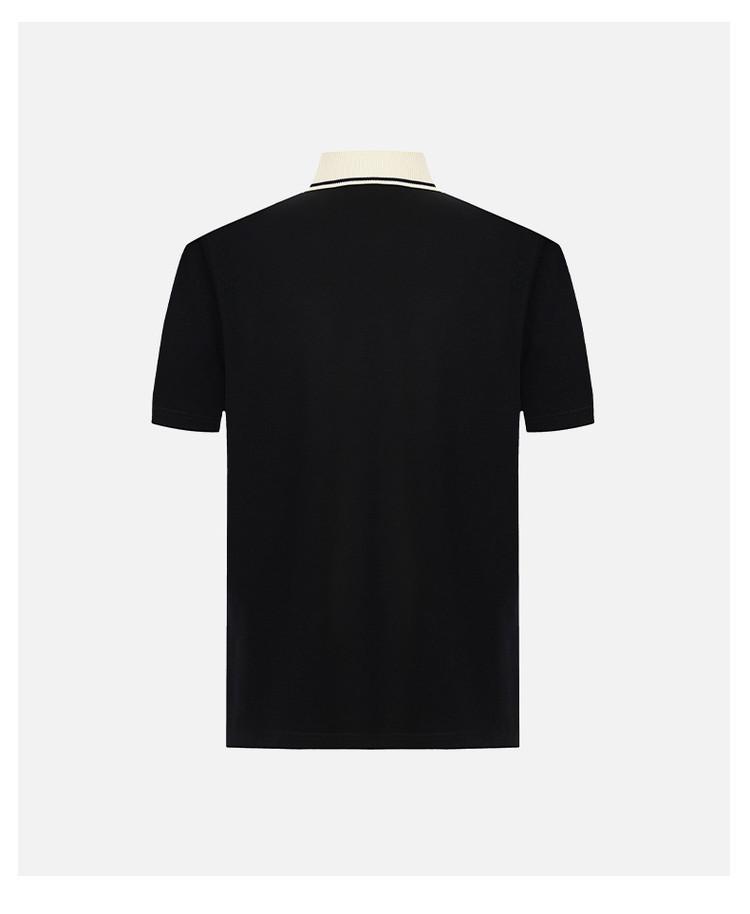 [Color Contrasting Collar Design] Spring/Summer Flip Collar Fashion Casual Commuter Versatile Short Sleeve Men's Polo Shirt