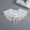 Perfect Match Hollow White Shirt Detachable Collar Women Lapel Blouse Tops Fake Collar Decorative Bowknots False Collar Neckwear Fuax Cols