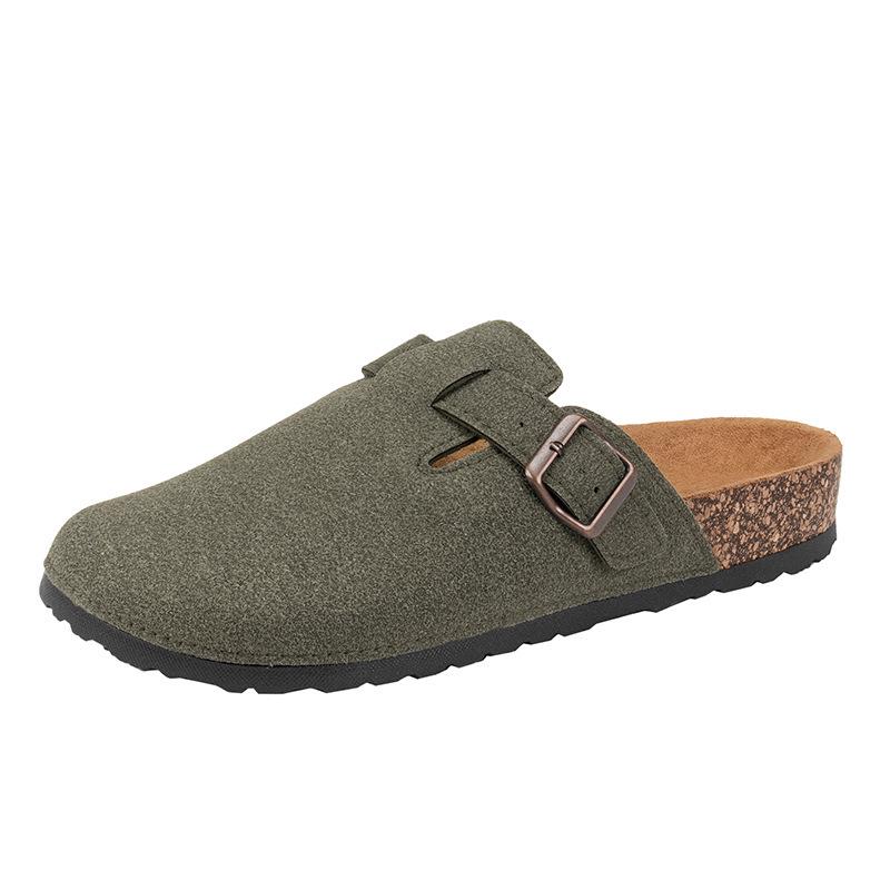 Unisex Plus-Size European Style Closed-Toe Slippers with Thick Sole for Outdoor Wear