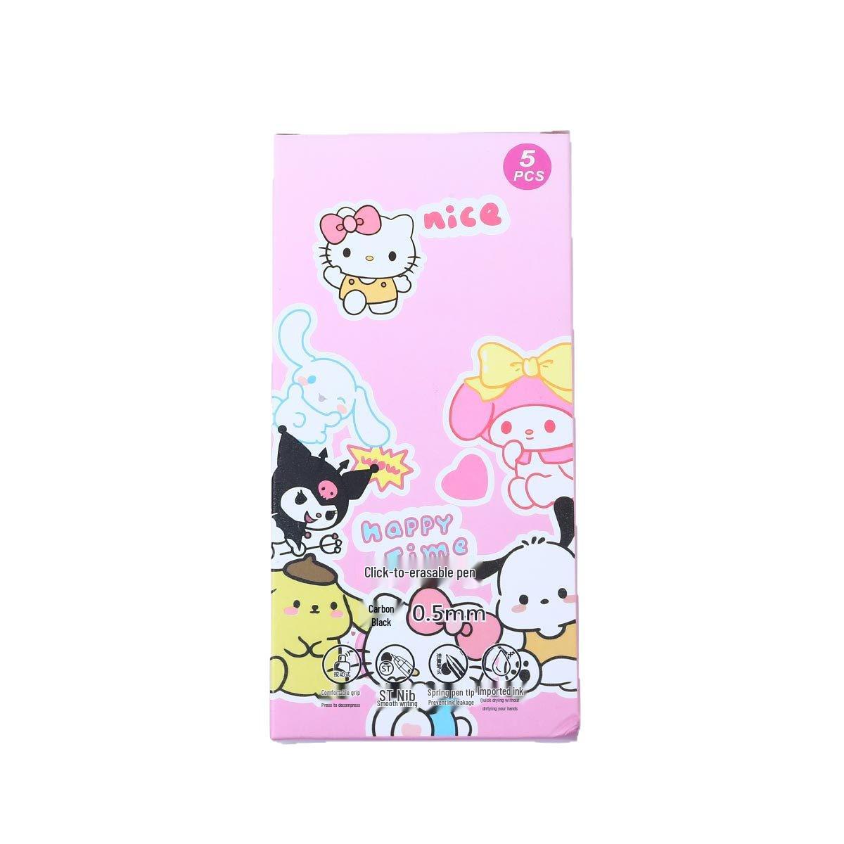Kuromi Quick-Dry Heat Erasable Gel Pen - Cute Sanrio Design, Student Press-to-Activate, Correct Posture Feature Kuromi Blue