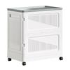 Large Capacity Foldable Storage Box Flip Cover Multipurpose Clothes Storage Basket with Wheels Space Saving