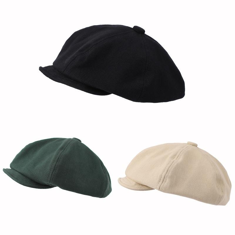 Cloud hat short brim duck tongue beret women's big head circumference forward hat showing face small newsboy hat painter hat