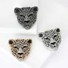 Retro Rhinestone Leopard Head Brooch - Versatile Alloy Animal Pin Accessory