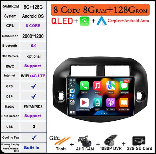 10 Inch IPS/QLED For Toyota RAV4 RAV 4 2005 - 2013 Car Radio Multimedia Video Player Auto Audio Stereo GPS Carplay