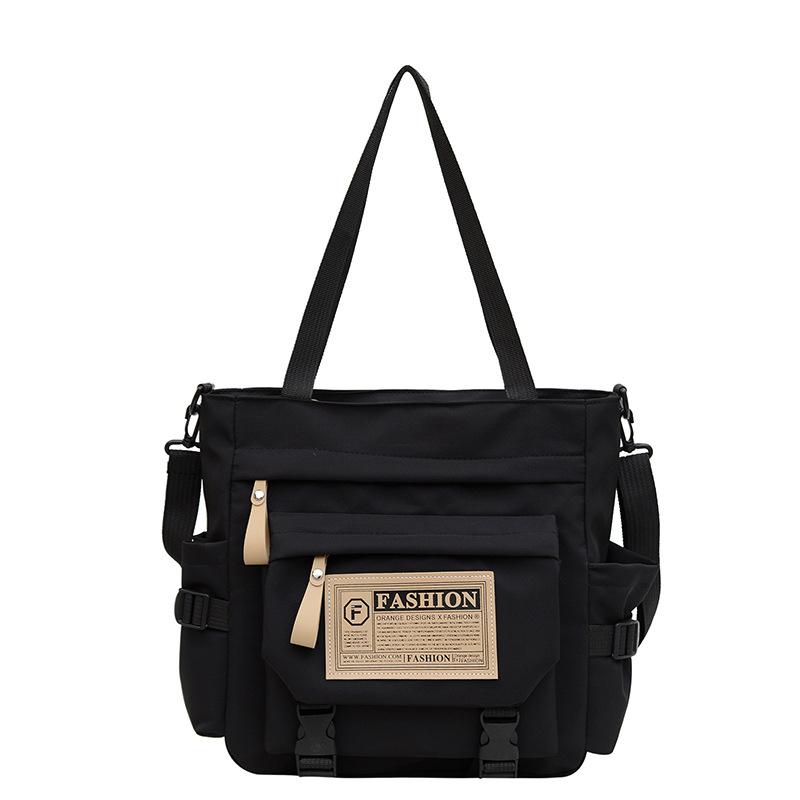 Japanese Tooling Retro Shoulder Tote Bag, College Students Commute To Class, Carry Large-Capacity Portable Tutoring Bag, Messenger Bag