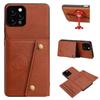 Vintage Leather Card Holder Phone Case for iPhone 12 ProMax,12 Pro Card Pockets Dual Snap Buttons Flip Wallet Shell
