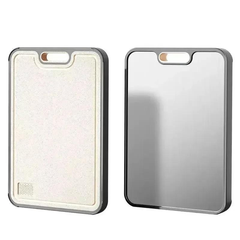 New Kitchen Cutting Board Double Sided Titanium Cutting Boards for Double Sided Food Grade Pure Titanium Wheat Straw PP