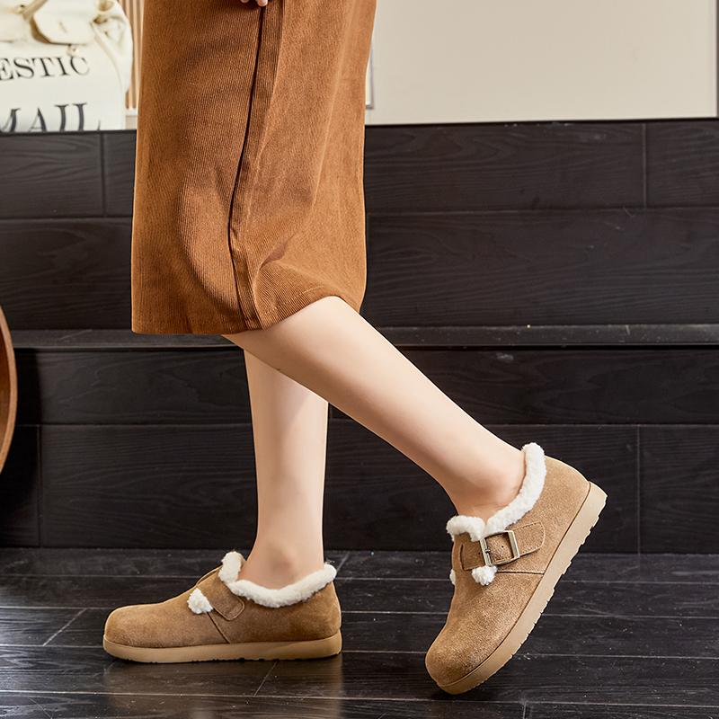 Flat-soled Plus Velvet Flat Shoes for Women Winter Women Sneakers Shoes Comfortable Fur Female Shoes for Women