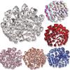 Factory Hot Sale Rhinestones Popular Colors Mix Shapes Sew On Rhinestones Claw Glass Rhinestones for Wedding Dress
