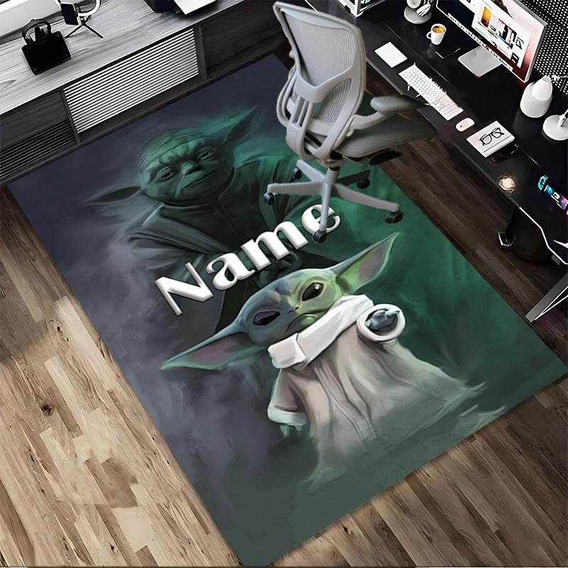 Personalized Name Yoda's Legacy Living Room Non-Slip Area Rug Soft Carpet for Bedroom Kids Playroom Sofa Office Home Decor Doormat