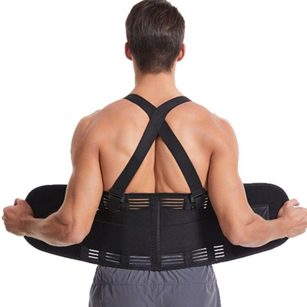 Shoulder Straps Work Brace Breathable Material Elastic Brace Lumbar Support Belt  Fitness Training