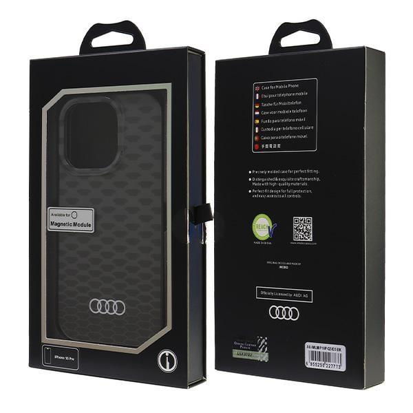 Audi Iml Stitching Pattern Magsafeiphone 16 Pro 6.3 Czarny/Black Hardcase Au-Imlmip16P-Q5/D3-Bk