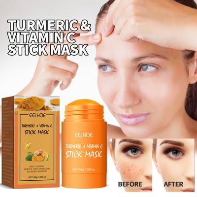 Maska z kurkumového ílu na čistenie tváre pórov Nečistoty proti akné Blackhead Anti-Acne Remove Skin Care Maska na odstránenie čiernych bodiek