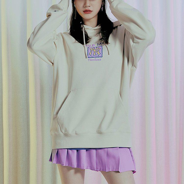 MLB Sweatshirts Unisex White Hooded Moderate Regular 3AHDL0314-50CRS