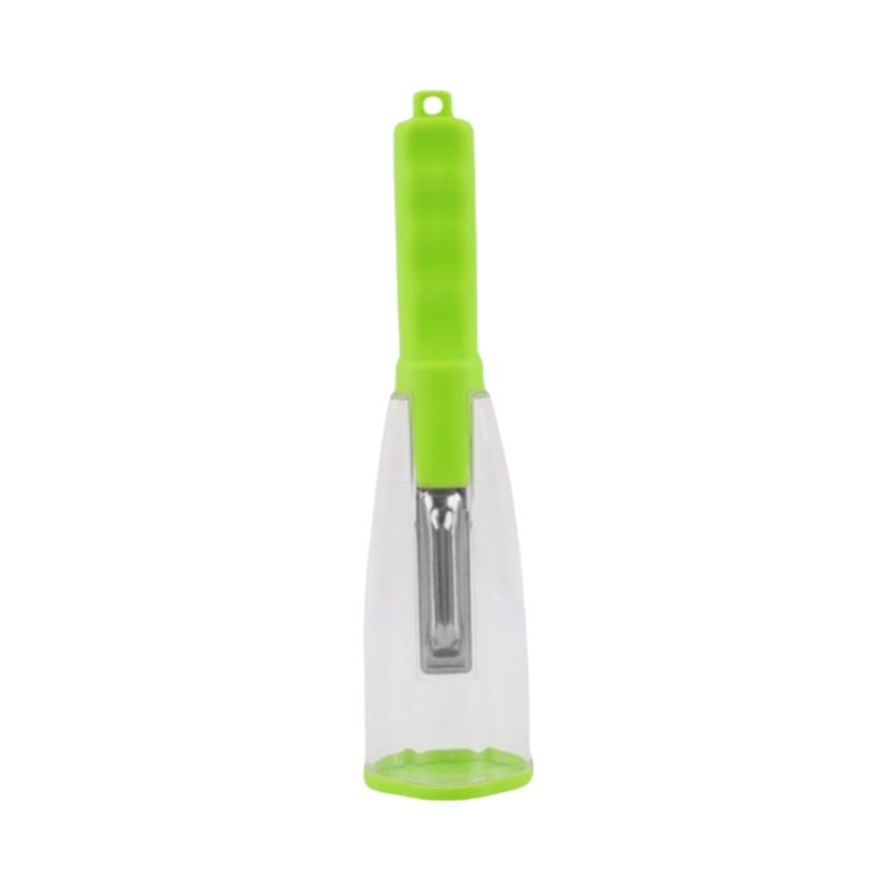 Peeler with storage box household peeler storage type peeler kitchen special anti-splash fruit and vegetable peeler зелёный
