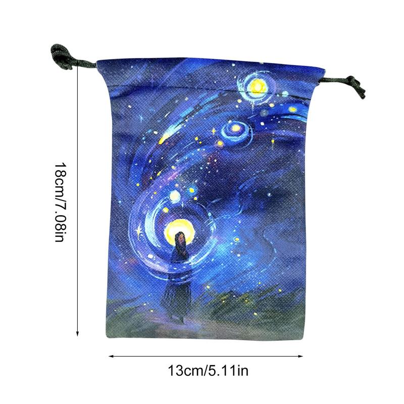Tarotkartenbeutel Verbundfleece Kordelzug Aufbewahrungsbeutel Tarots Aufbewahrungsbeutel Runenwürfelbeutel Schmuckbeutel Party Weihnachtsgeschenkbeutel