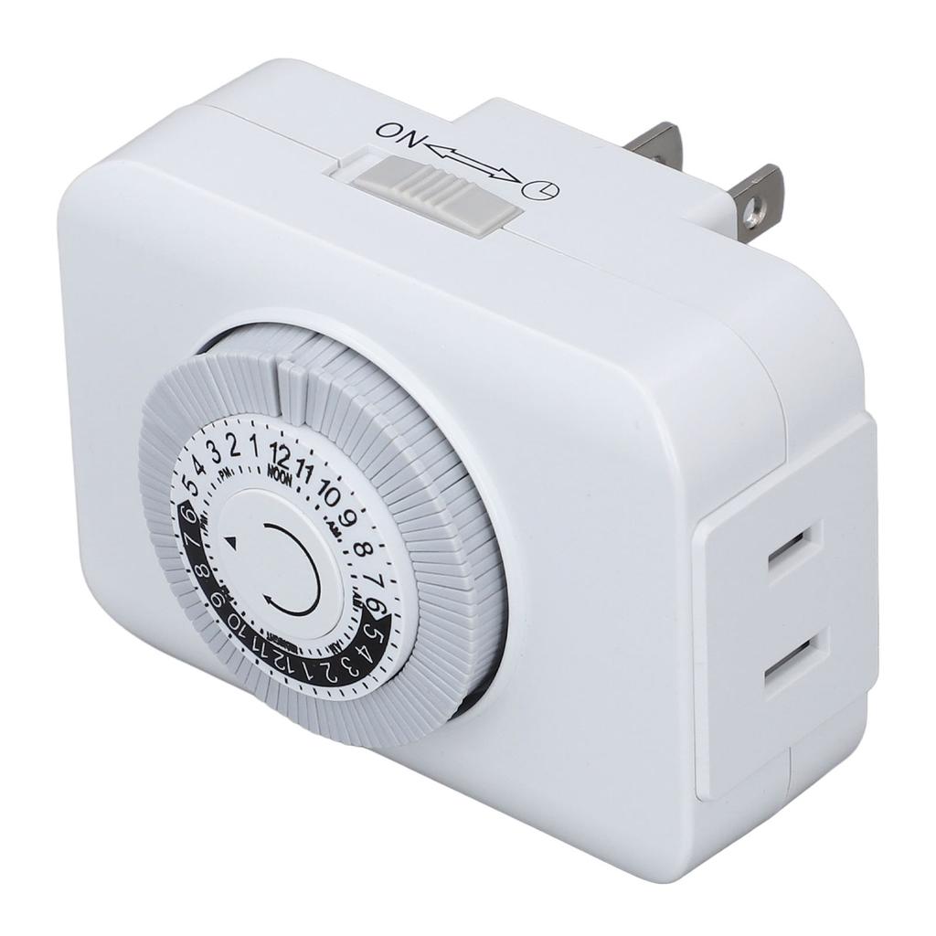 24-Stunden-Steckdosen-Timer-Steckdose Automatische Abschaltung Programmierbar 2-polige Zeitschaltuhr-Steckdose 15 Minuten