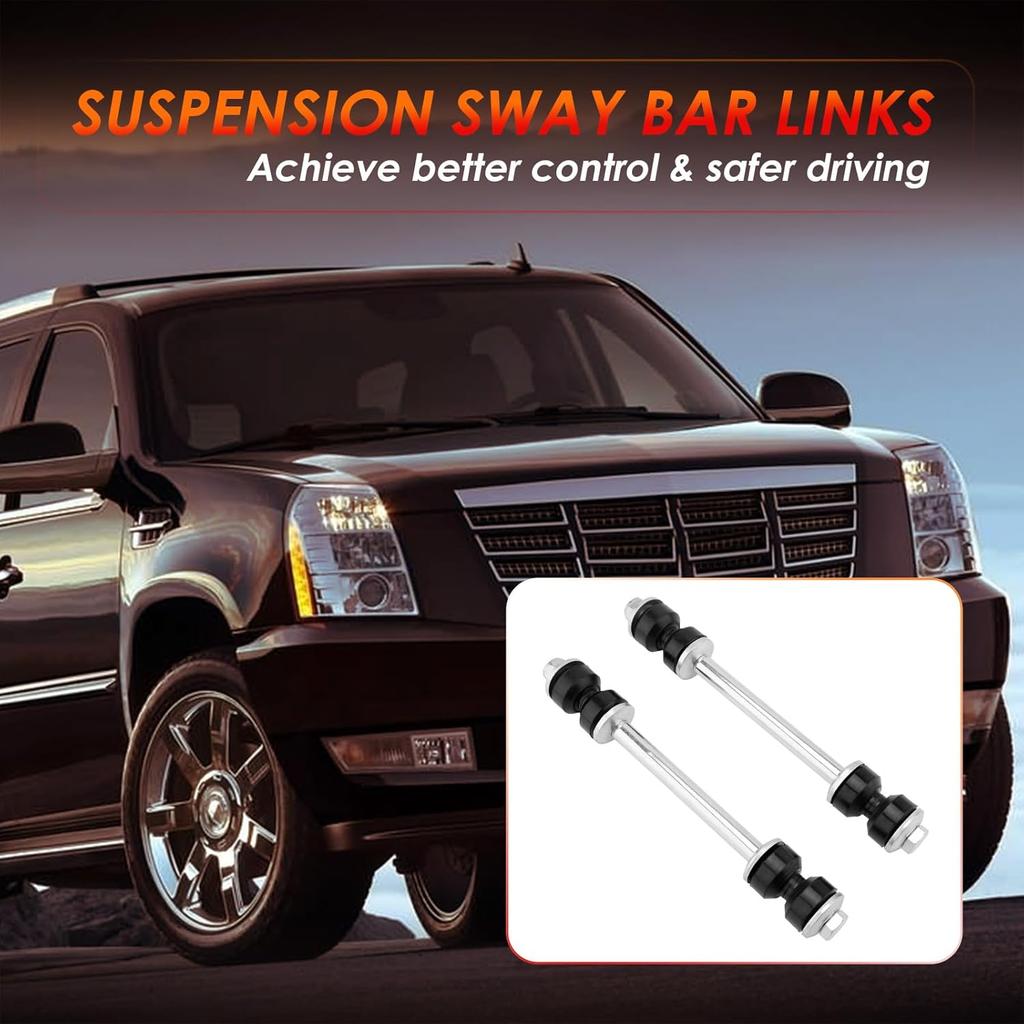 K80631 Front Sway Bar Stabilizer End Links 2 PCS, Compatible With Chevy Silverado Avalanche Suburban Tahoe Astro Express GMC Sierra Savana Yukon XL