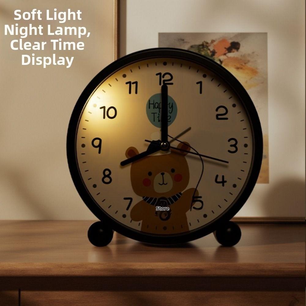 Silent Quite Tabletop Alarm Timer Cartoon Desk Clock Time Planning Clock  Desk Decoration