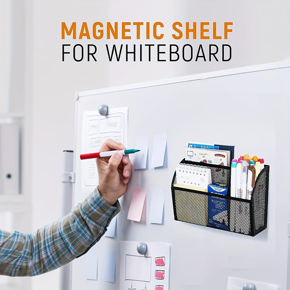 Magnetic Mesh Basket - Strong Hold for Whiteboard, Fridge, Locker. Versatile & Durable Desk Organizer.