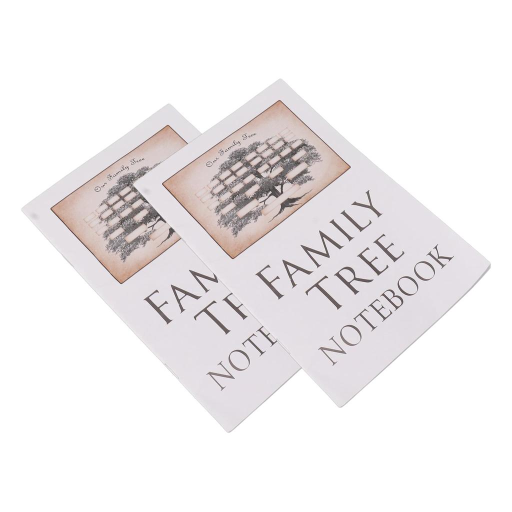 2Pcs Family Tree Notebook 16 Pages Double Sides Family History Record Book Workbook for Family Office Stationery