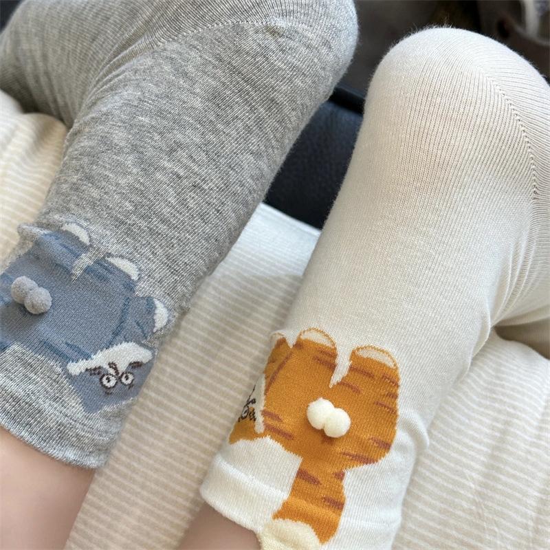 Ponožky s kočičími vajíčky Dámské Ležérní Všestranné Kreslené Roztomilé Vysoké Ponožky Vibrato Tenká Sekce Vtipné Zadky Pár