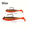 Soft Plastic Fishing Lure, Capture Bait for Home Fishing - 3.5 Inches/2.7 Inches Realistic Simulated Paddle Tail Design,