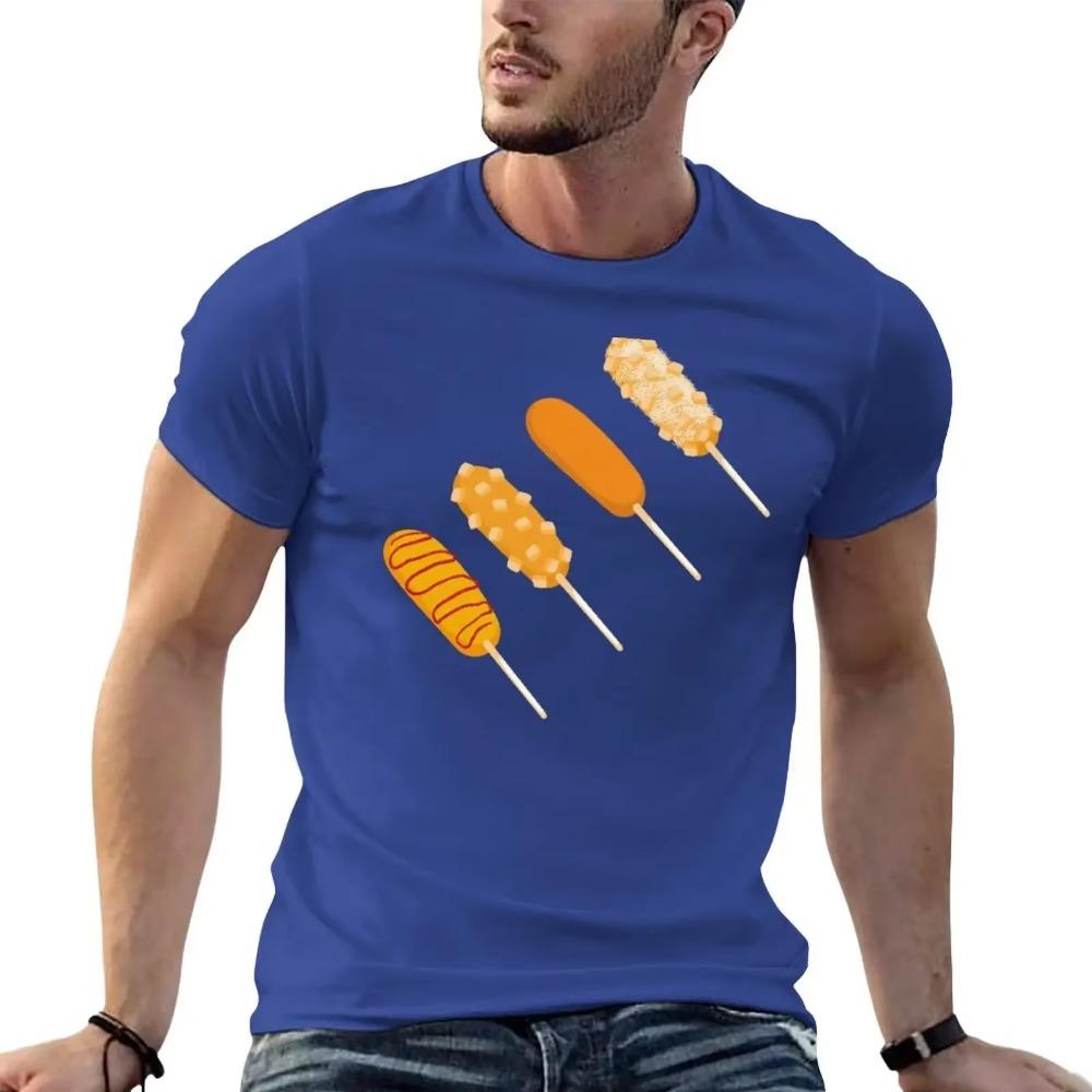 Neues Koreanisches Corn Dogs T-Shirt Jungen Tierprint Shirt Schnelltrocknendes T-Shirt Vintage Kleidung Herren Grafik T-Shirts