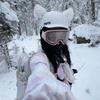 Decorazione Casco in Lana d'Agnello con Orecchie di Coniglio per Sci e Motociclismo