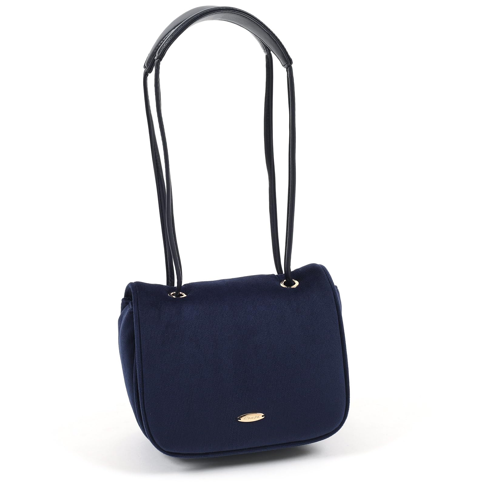 

Corduroy Fabric Small Bag Dark Blue 10101 [Kitamura] Semi-Shoulder D-0499 Women s [Navy]