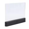 LED Book Light Transparent Panel Flat Reading Lamp with 3 Colors Dimmable and Timer Full Page Illumination Black Base