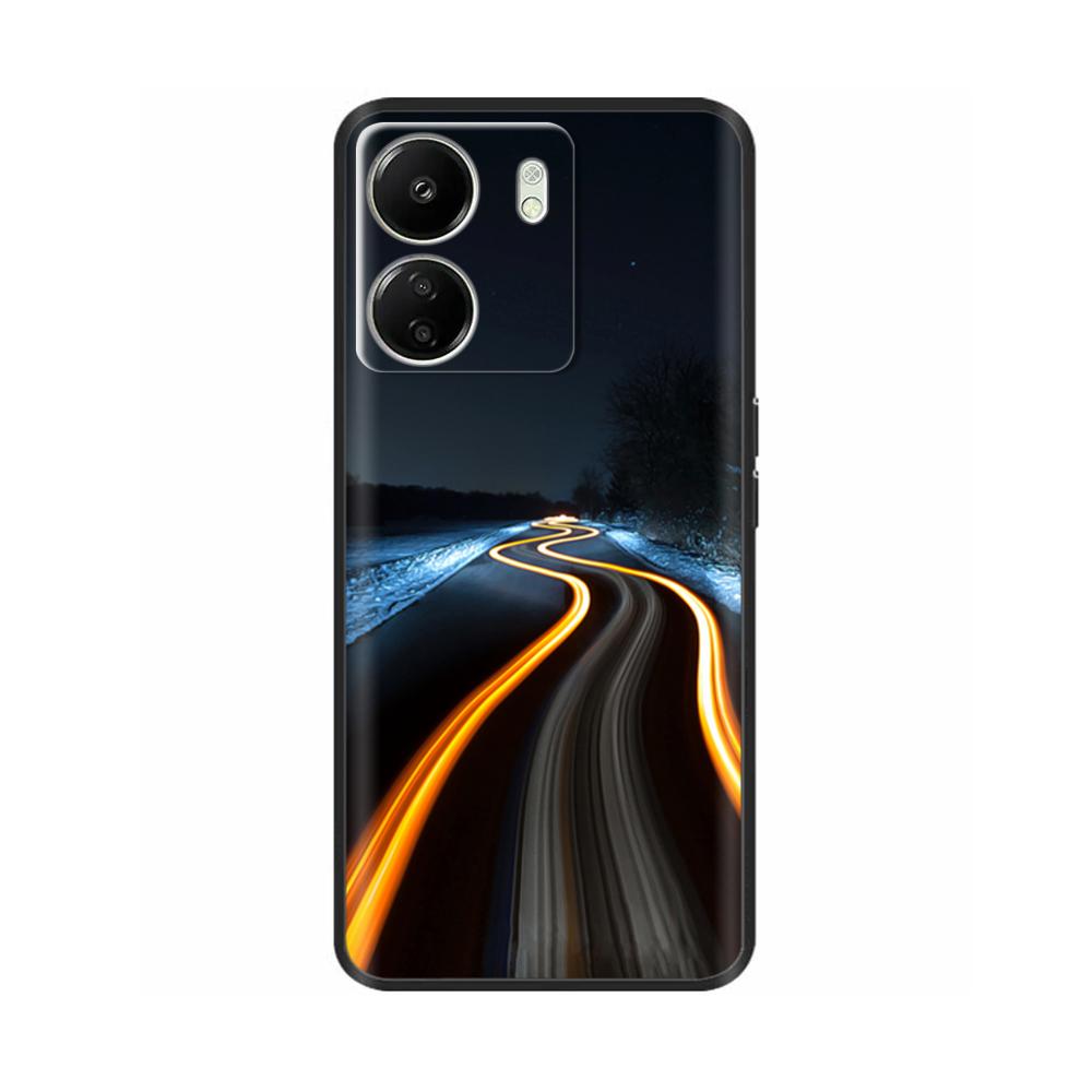 For Xiaomi Poco C65 Case Cute Luxury Painted Back Cover Soft Black Silicone Phone Case For Xiaomi Poco C65 PocoC65 Fundas Bumper