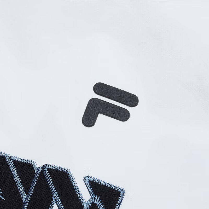 FILA Fusion Color Block Loose Fit Stand Collar Baseball Cotton Jacket Unisex jackets White T11U411901F-WT