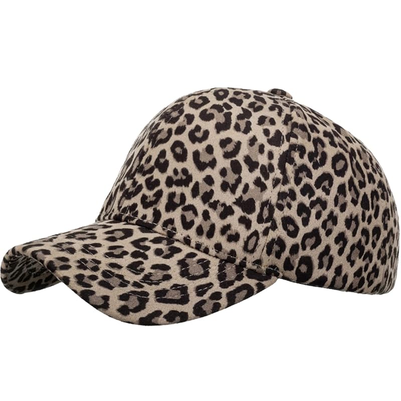 

[White Fang] cap leopard print leopard print sports running outdoor ladies men s CA690 (beige)
