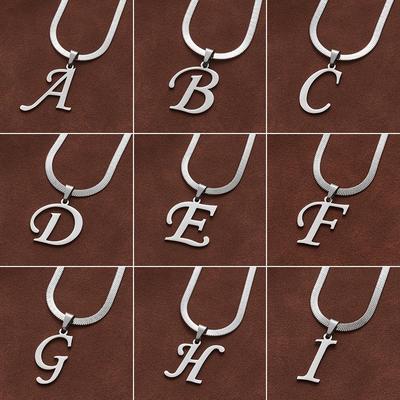 Collana con Ciondolo Alfabeto Inglese Hip Hop per Uomo e Donna – Accessori Stile Europeo e Americano