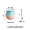 Ceramic Chili Oil Can with Spoon - High Temp Resistant, Creative Design for Luck & Prosperity in the Kitchen