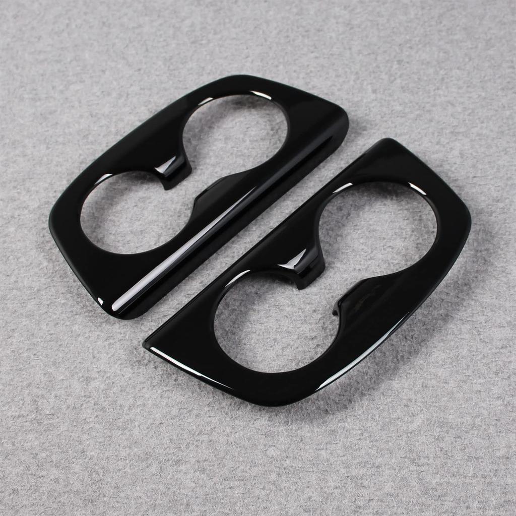 RUIQ Nissan New Serena C28 Series Dedicated Interior Rear Seat Side Drink Holder Cover Garnish (Piano Black)