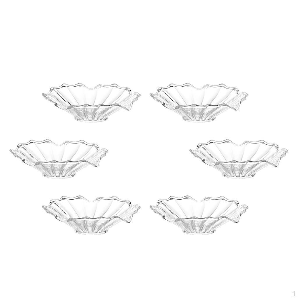 6 Pieces Candle Drip Protectors Catcher Rings Tray for Candlesticks Disc Glass Bobeches