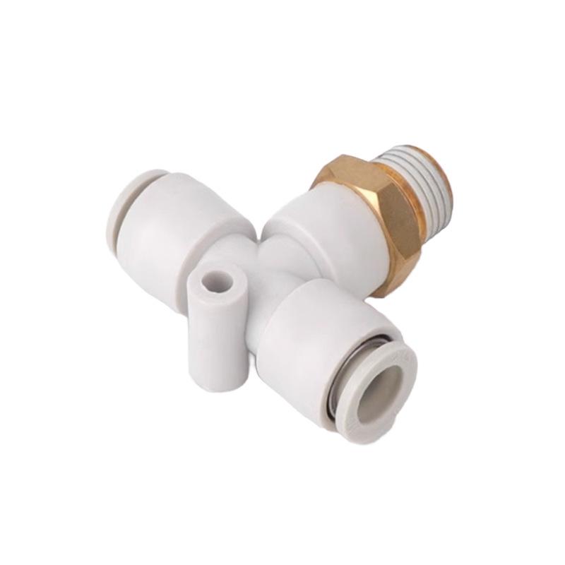 SMC KB2T Series Three-Way Male Thread Pneumatic Quick Connector for 4-16mm Air Hose