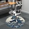 1pc Ocean Mermaid Office Round Area Rug,  Mat Suitable For Office, Under Office Chairs Bedroom Living Room Home Decor, Room Deco