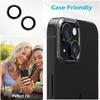 Camera Protection Glass - Rigid - for iPhone 15/15 Plus - 9H Tempered Glass - Black Edge - 0.33 Mm